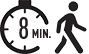 8 minuti piedi